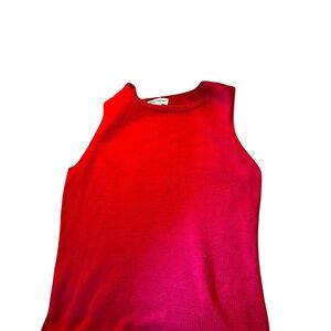 Eddie Bauer sleeveless top 💯 cotton medium burgundy exec condition
